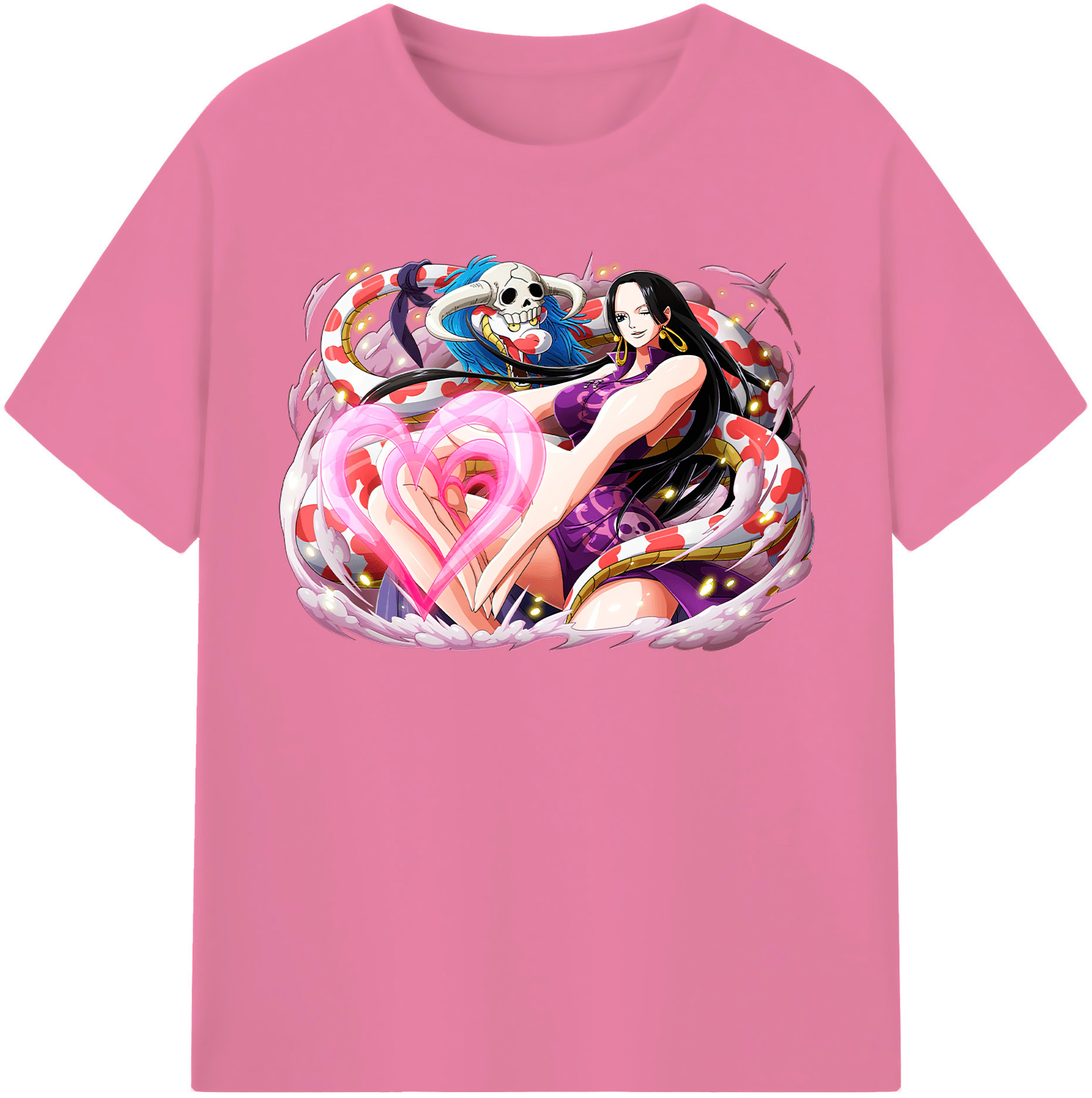 ワンピース ボア・ハンコック ONE PIECE Boa·Hancock 綿100％半袖Tシャツ（フロントプリント）